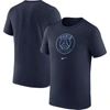 Nike Navy Paris Saint-germain Crest  T-shirt In Blue