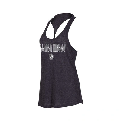 Concepts Sport Heather Charcoal Atlanta United Fc Radiant Twist Back Scoop Neck Tank Top
