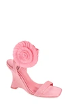 Jeffrey Campbell Floraline Sequin Wedge Sandal In Pink Sequins