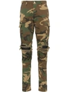 Amiri Camouflage-print Regular-fit Tapered Stretch-cotton Twill Trousers In Green