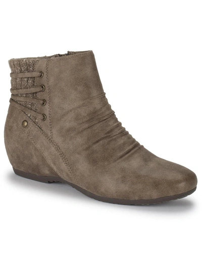 Baretraps Peanut Womens Slouchy Ankle Boots In Brown