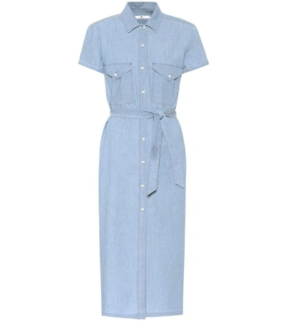 7 For All Mankind Chambray Dress In Blue