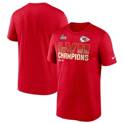 Nike Red Kansas City Chiefs Super Bowl Lvii Champions Essential T-shirt