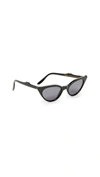 Illesteva Isabella Cat-eye Acetate Sunglasses In Black/gray