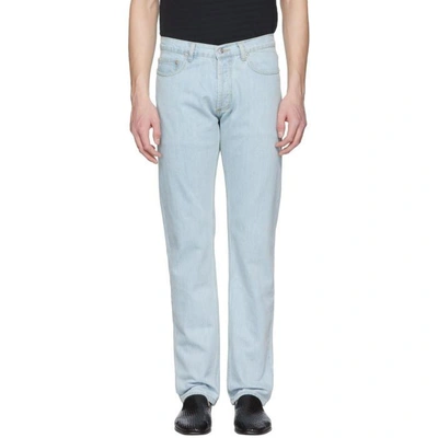 Editions Mr Editions M.r Blue Regular Fit Bleached Jeans In Bleached De