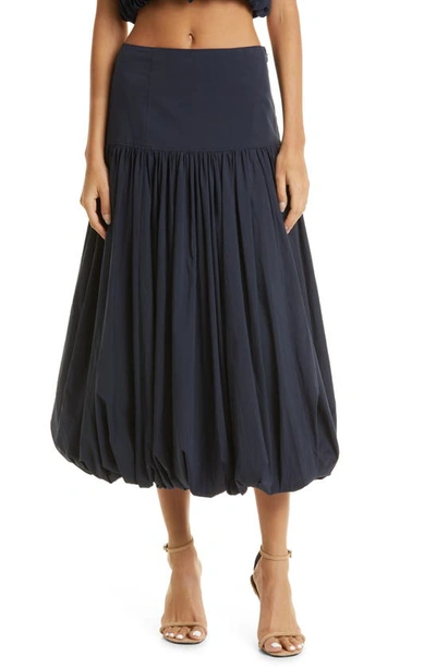Cinq À Sept Pleated-gown Skirt In Blau