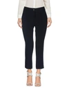 Alberto Biani Cropped Pants In Dark Blue