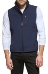 Calvin Klein Softshell Fleece Vest In New Navy