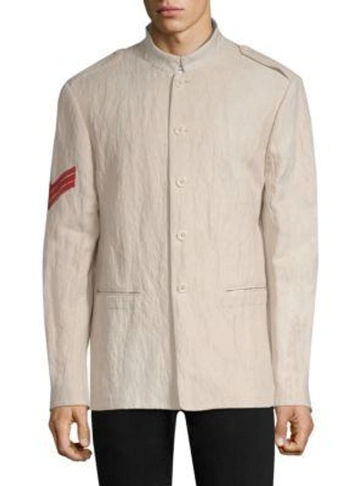 John Varvatos The Officers Jacket In Antique White