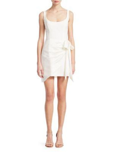 Cinq A Sept Waverly Satin Overlay Bodycon Dress In White ModeSens