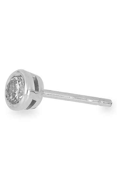 Bony Levy 14k Gold Bezel Diamond Single Stud Earring In 14k White Gold