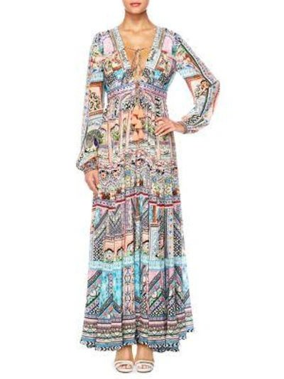 Camilla The Long Way Home Embellished Printed Silk Crepe De Chine Maxi Dress In Lady Lake