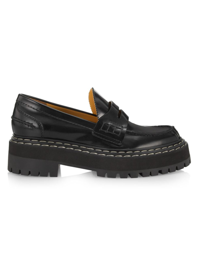 Proenza Schouler Black Lug Sole Platform Loafers