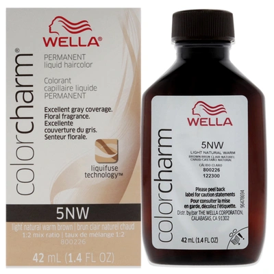 Wella Color Charm Permanent Liquid Haircolor - 5nw Light Natural Warm Blonde For Unisex 1.4 oz Hair  In Silver