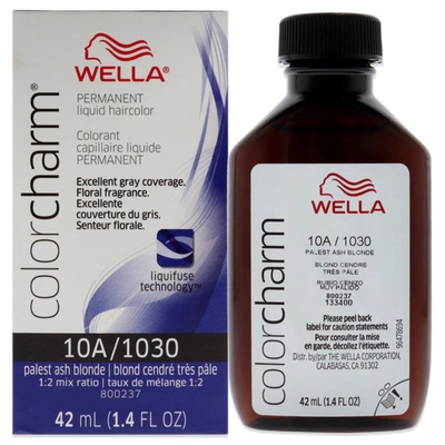 Wella Color Charm Permanent Liquid Haircolor - 1030 10a Palest Ash Blonde For Unisex 1.4 oz Hair Col In Silver