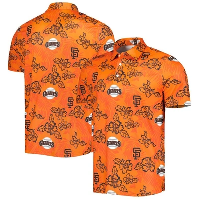 Reyn Spooner Orange San Francisco Giants Cooperstown Collection Puamana Print Polo