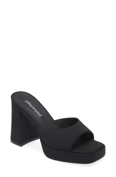 Jeffrey Campbell Ninety Platform Sandal In Black Neoprene