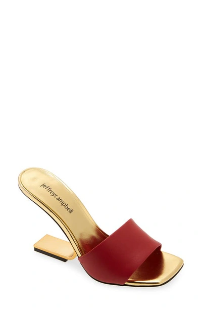 Jeffrey Campbell Protract-2 Sandal In Red Gold
