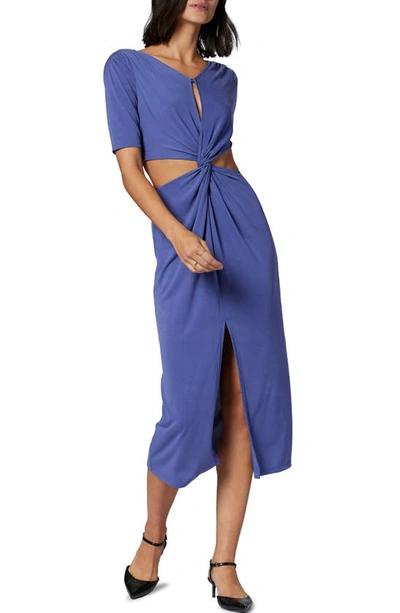 Equipment Genevieve Side Cutout Dress In Skipper Blue