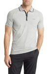 Hugo Boss Philix Polo In Light Grey