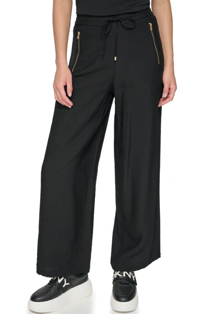 Dkny Drawstring Pants In Black