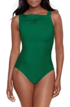 Miraclesuit Rock Solid Avra Underwire One-piece Swimsuit In Malachite