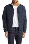 Hugo Boss Crepin Zip-up Jacket In Dark Blue