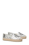 Tory Burch Ines Espadrille Flat In Silver