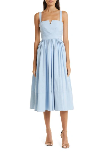 blue dress belle doll Cinq a Sept Mathis Denim Ruffle Strap Mini Dress Indigo Stretch Cotton –  Celebrity Owned main image 0