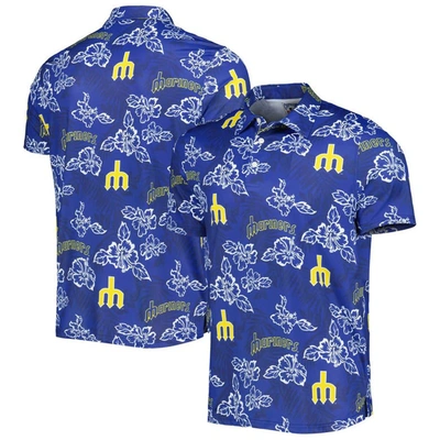 Reyn Spooner Navy Seattle Mariners Cooperstown Collection Puamana Print Polo