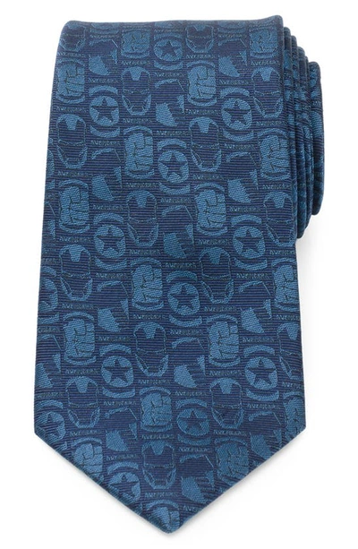 Cufflinks, Inc X Marvel Avengers Medallion Silk Blend Tie In Blue