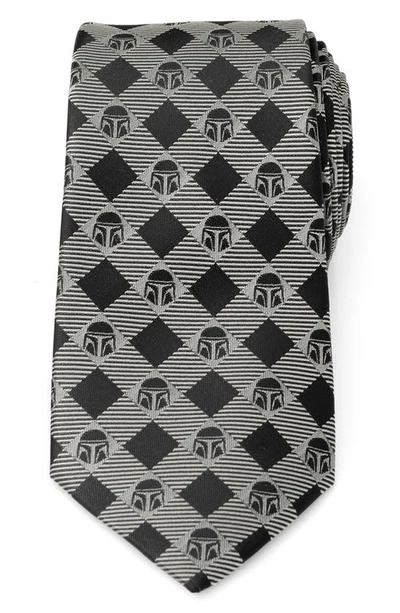 Cufflinks, Inc Mandalorian Plaid Silk Blend Tie In Grey