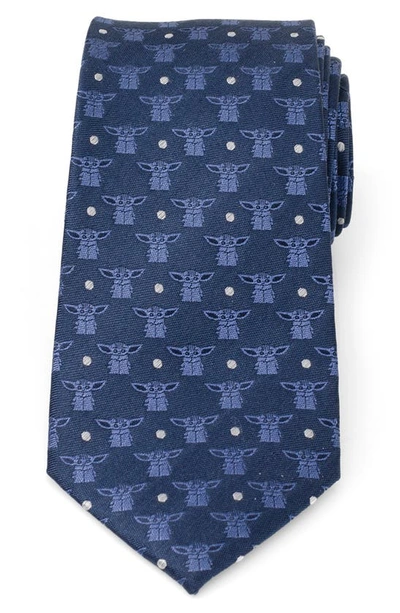 Cufflinks, Inc Grogu Silk Blend Tie In Navy