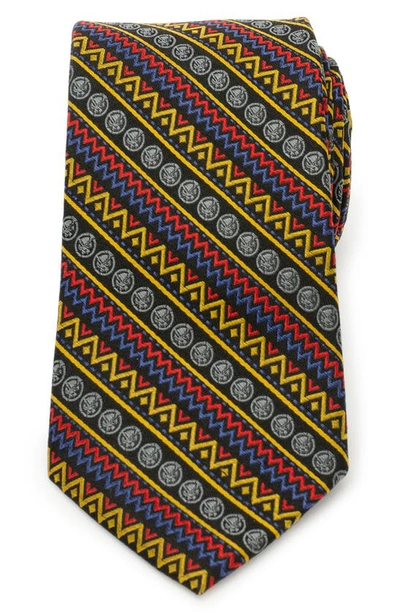 Cufflinks, Inc Black Panther Stripe Silk Blend Tie