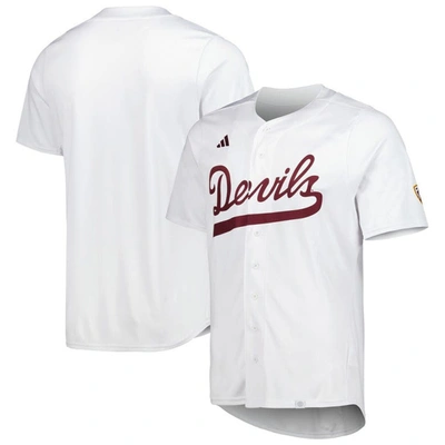 Adidas Originals Adidas White Arizona State Sun Devils Team Baseball Jersey