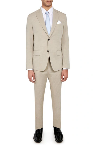 Wrk Slim Fit Performance Suit In Taupe