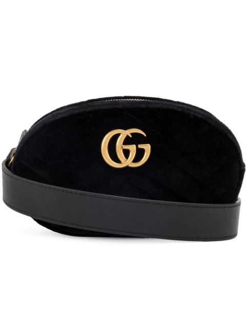 gucci velvet belt bag black