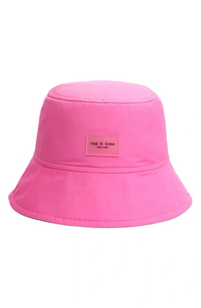 Rag & Bone Addison Bucket Hat In Neon Pink