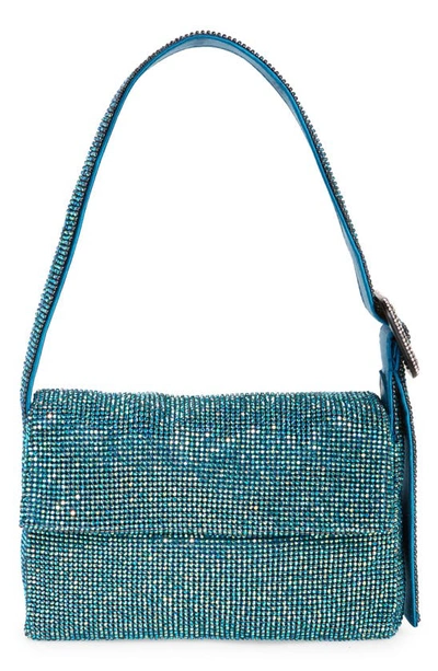 Benedetta Bruzziches Vitty La Mignon Crystal Mesh Shoulder Bag In Blue