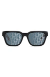 Dior B23 53mm Square Sunglasses In Blue