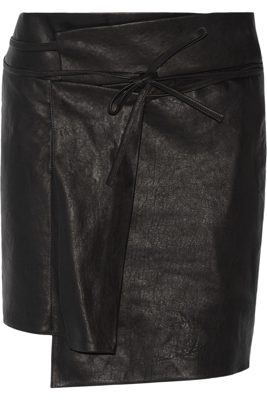 Isabel Marant Foften Wrap-effect Leather Mini Skirt | ModeSens