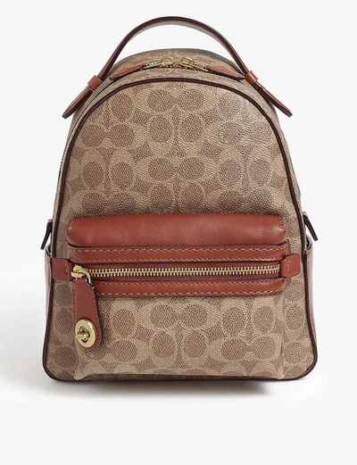 Coach Campus Backpack 23 In Signature Canvas In Beige/brown In Lh/sand Taupe