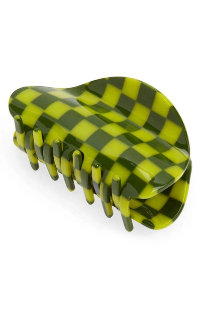 Chunks Checker Claw Clip In Green