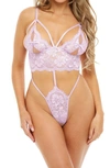 Oh La La Cheri Zoe Lace Teddy In Lavendula