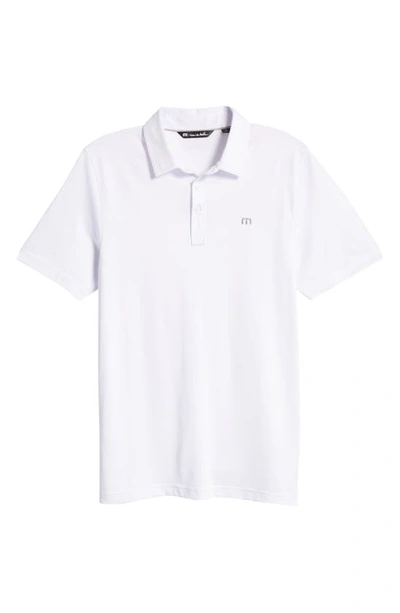 Travismathew The Zinna Slub Piqué Polo In White