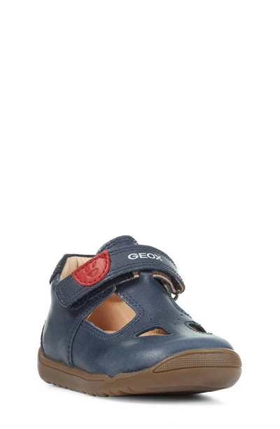 Geox Kids' Macchia T-strap Shoe In Navy