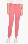 Nic + Zoe Color Mid Rise Ankle Straight Leg Jeans In Pink