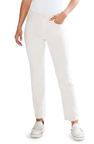 Nic + Zoe Color Mid Rise Ankle Straight Leg Jeans In White