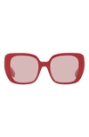 Burberry 52mm Gradient Square Sunglasses In Red