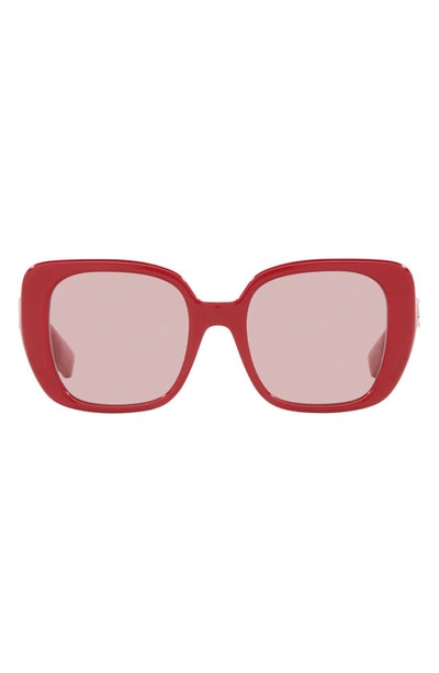Burberry 52mm Gradient Square Sunglasses In Red
